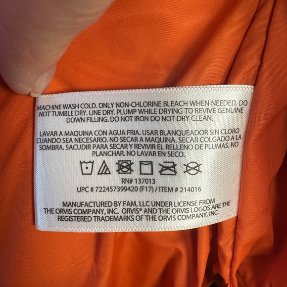 Orvis Essex Duck Down Puffer Vest Men's Medium Green Outdoor Winter Classic - Picture 6 of 13